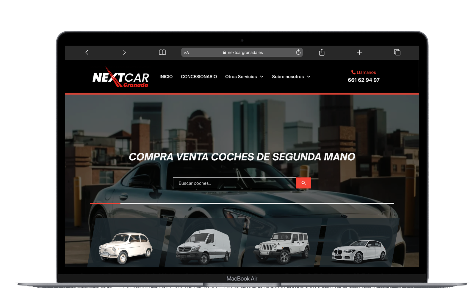 Nextcar Granada en ordenador