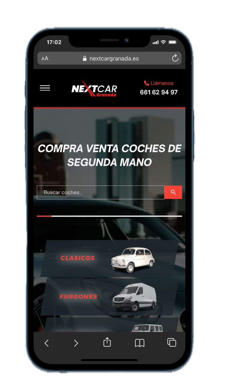 Nextcar Granada en móvil