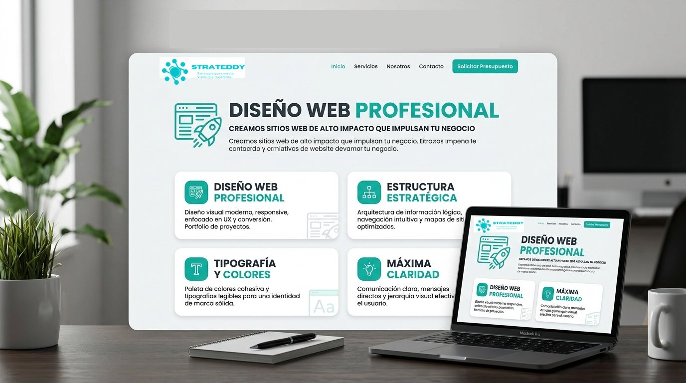 Diseño web profesional con sistema visual STRATEDDY